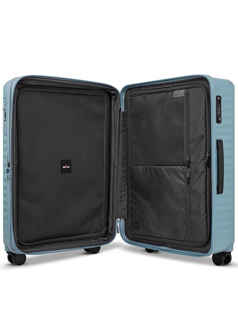 Echolac Celestra 75 Cm Hardcase 4-Double Wheeled Expandable Check-In Luggage Trolley - Slate Blue - Image 4
